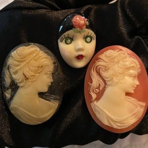 Lot cameo Cabochon Stones